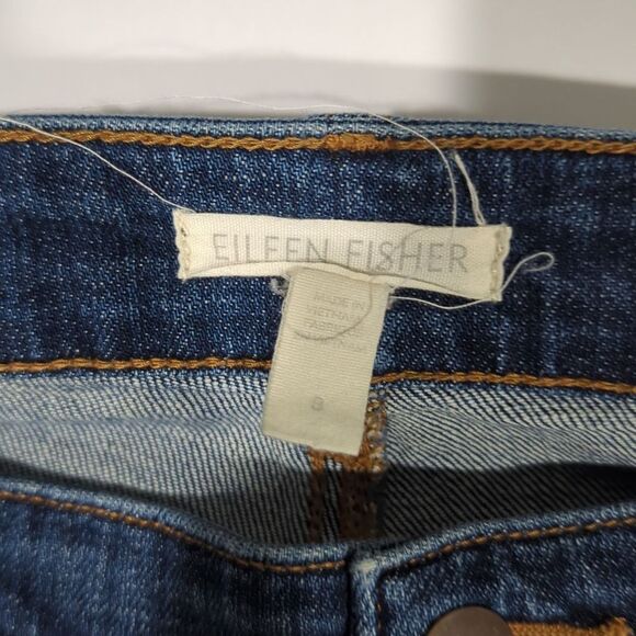 Eileen Fisher Jeans Womens 8 Medium Wash Straight Leg  R19bd - Picture 4 of 8
